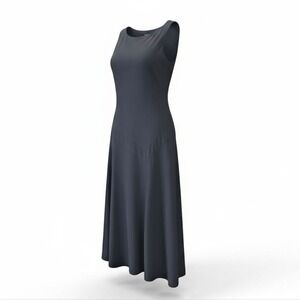 Vintage Ralph‎ Lauren Black Drop Waist Midi Dress Minimalist Old Money